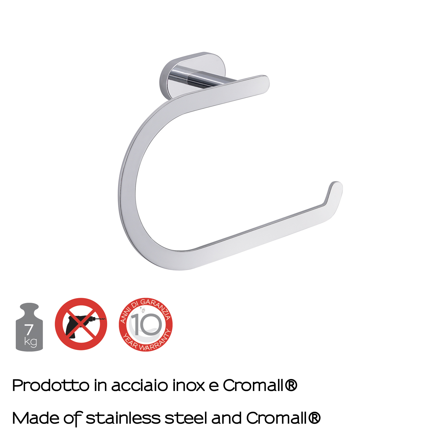 Portasalviette Ad Anello Gedy In Acciaio Inox Ceramicstore