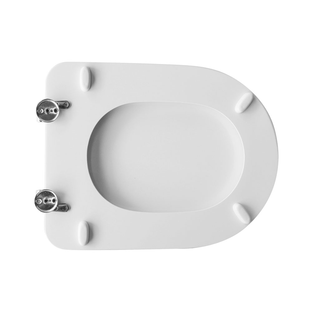 Sedile Wc Legno Bianco Per Cesame Vaso System Larghezza Cm Cerniere