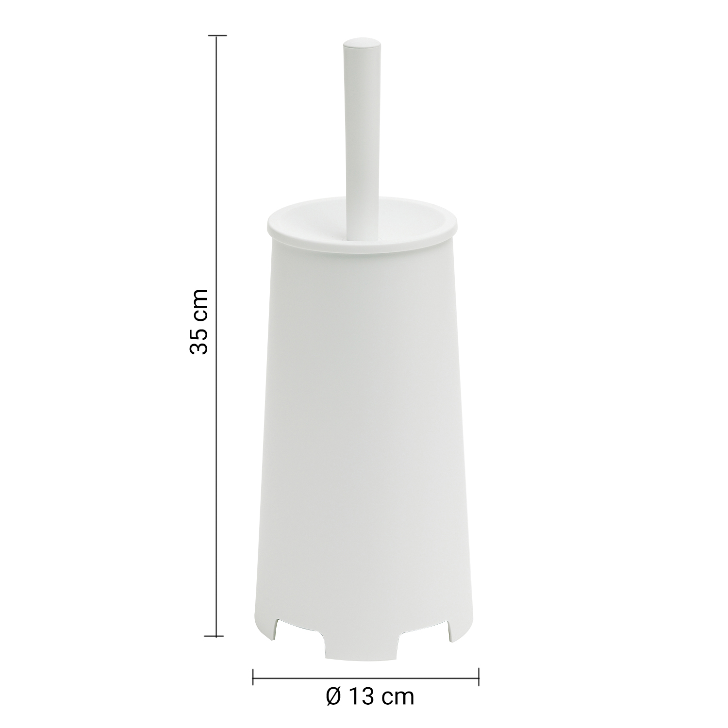 Glossy White Gedy Toilet Brush Ceramicstore