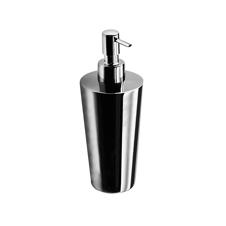 Dispenser in acciaio inox lucido per bagno Lineabeta collezione Saon  capienza 350ml