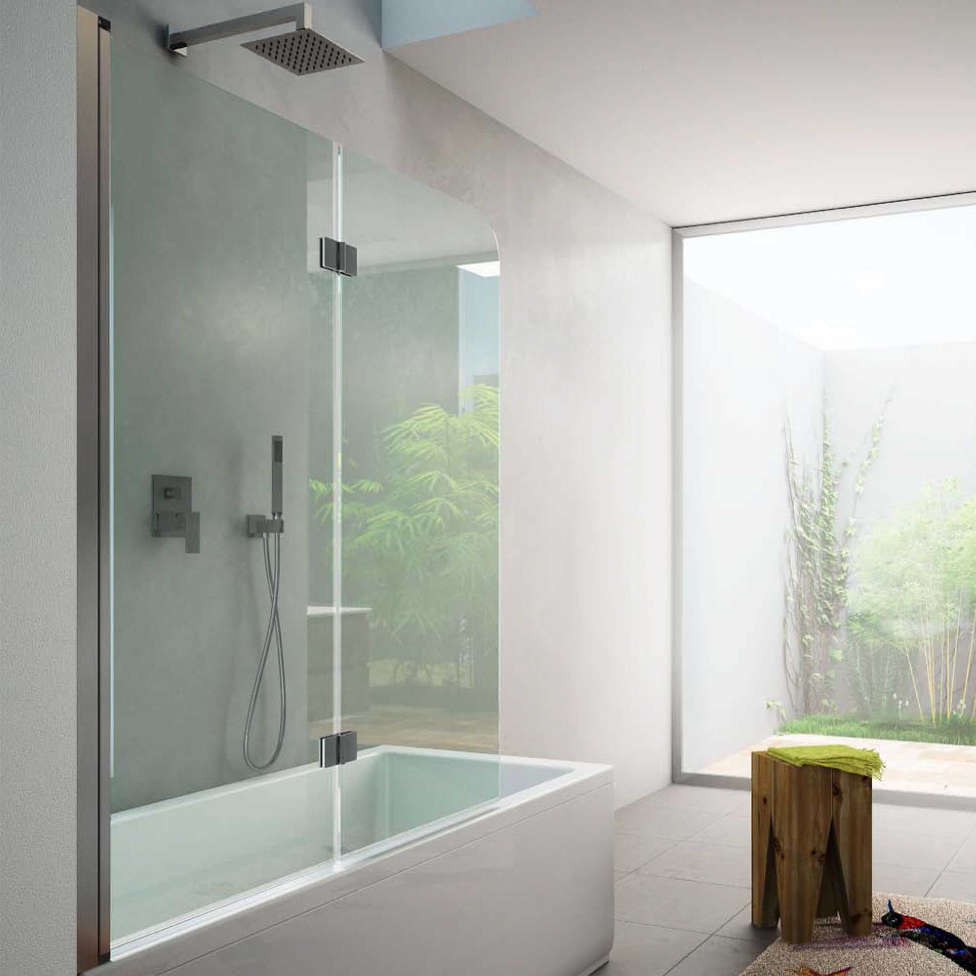 Box doccia sopra vasca per nicchie comprese tra i 140 e i 170 cm realizzato  in PVC