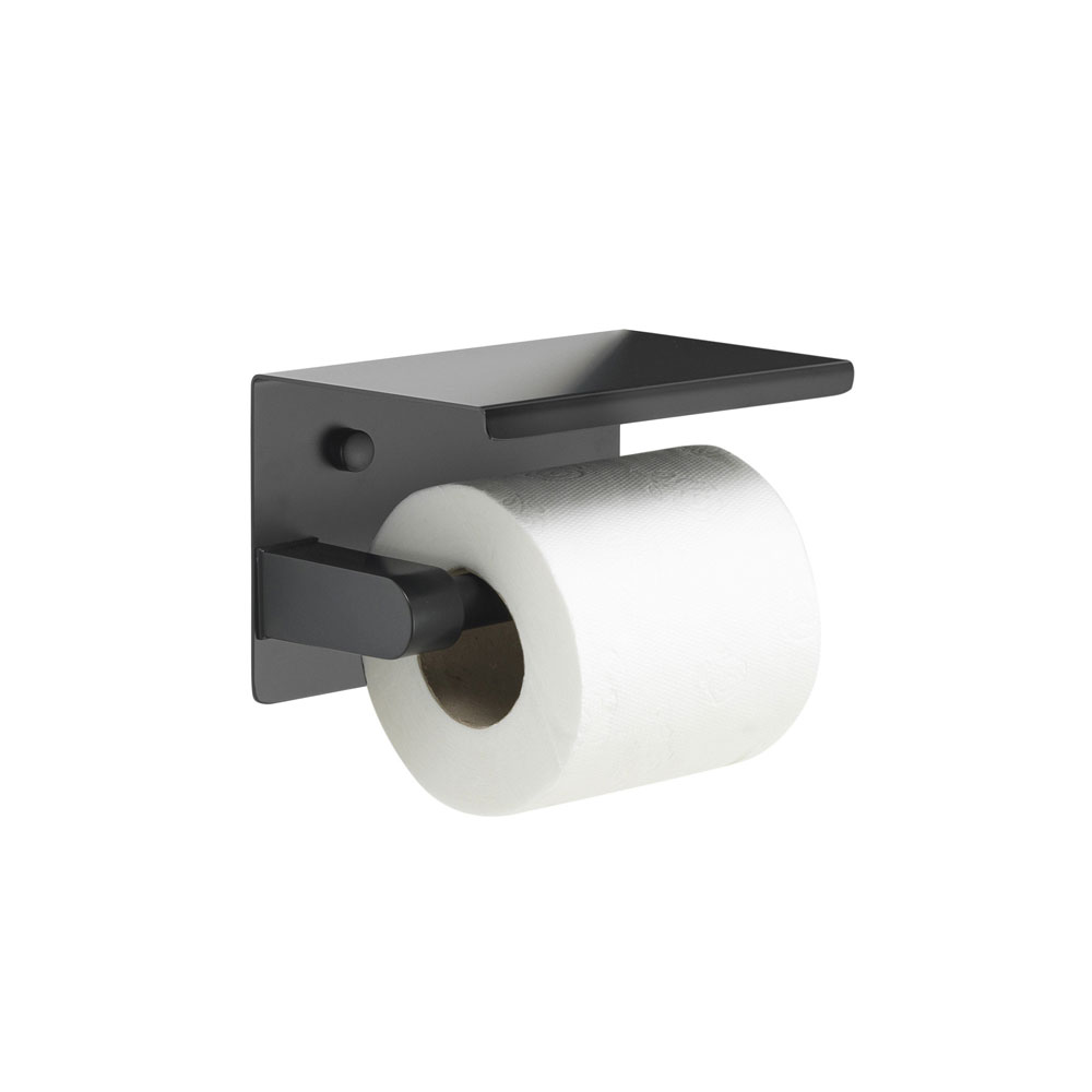 Porte-rouleau de rechange noir - Porte-rouleau de papier toilette