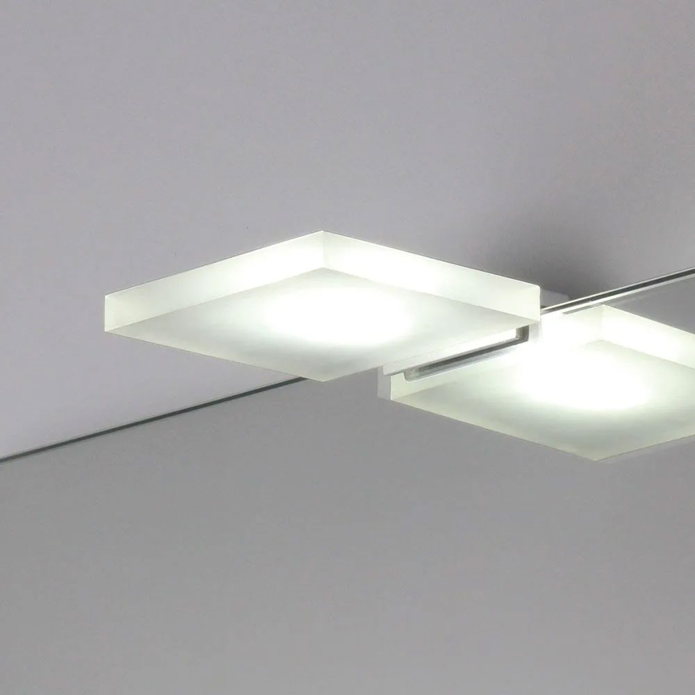 Lampada LED 12 x 10 cm per specchio filolucido cromato