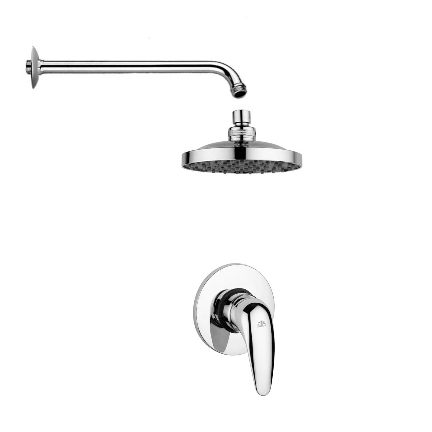 Paffoni shower head set with shower arm and mixer
