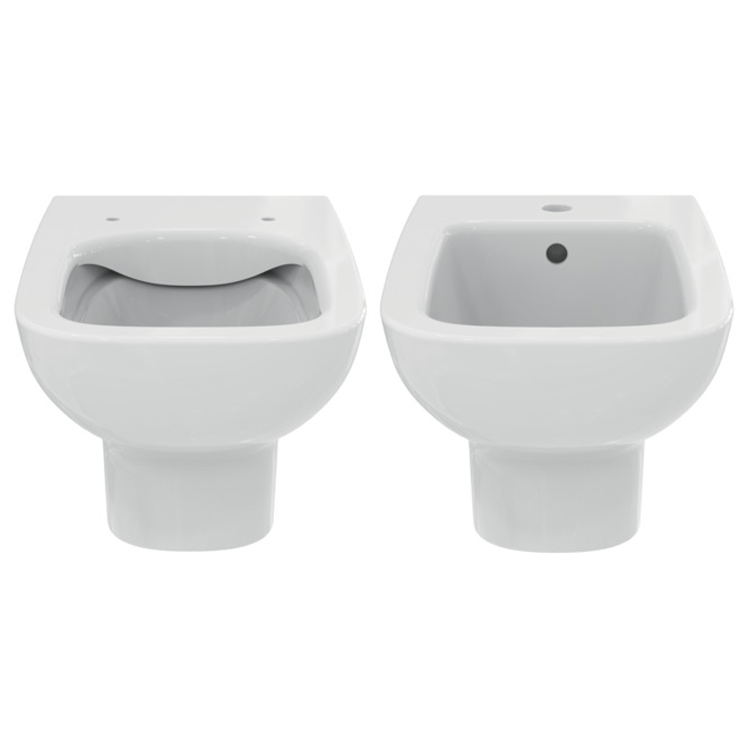 Suspended sanitary ware with soft close seat Life Ideal Standard collection