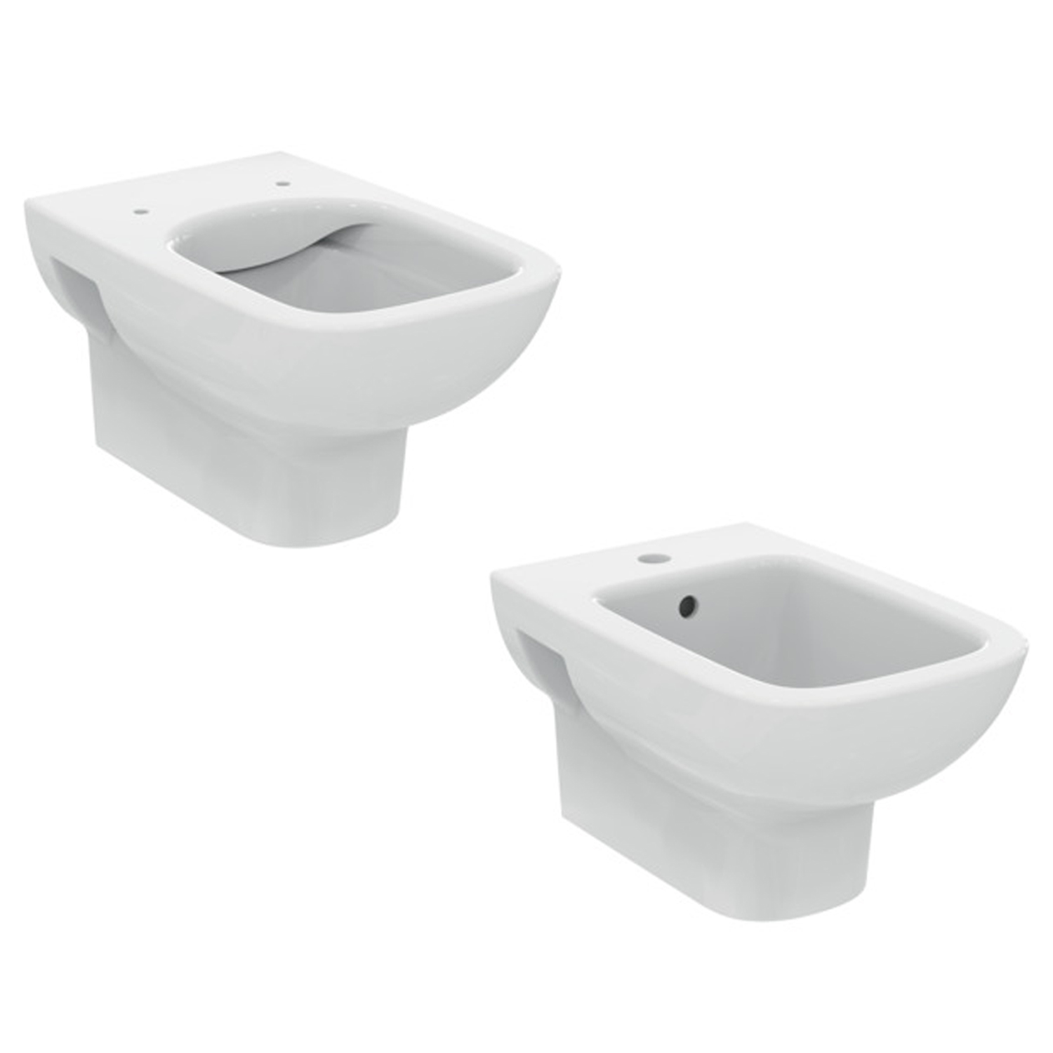 Suspended sanitary ware with seat with traditional closing, Life Ideal Standard collection
