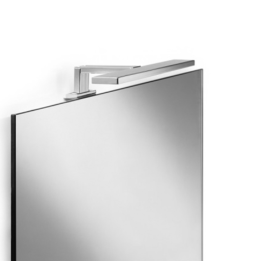 Lampe miroir LED carrée en aluminium chromé Lineabeta Ciari