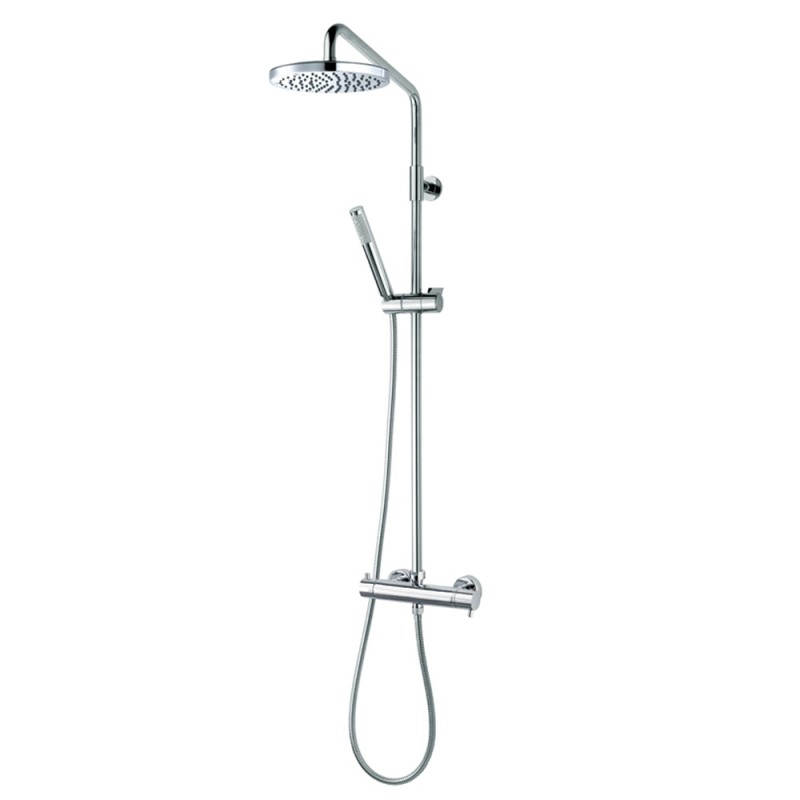 Colonna Doccia Oki Bossini.Colonna Doccia Termostatica Con Soffione Tondo Da 20 Cm In Ottone Cromato