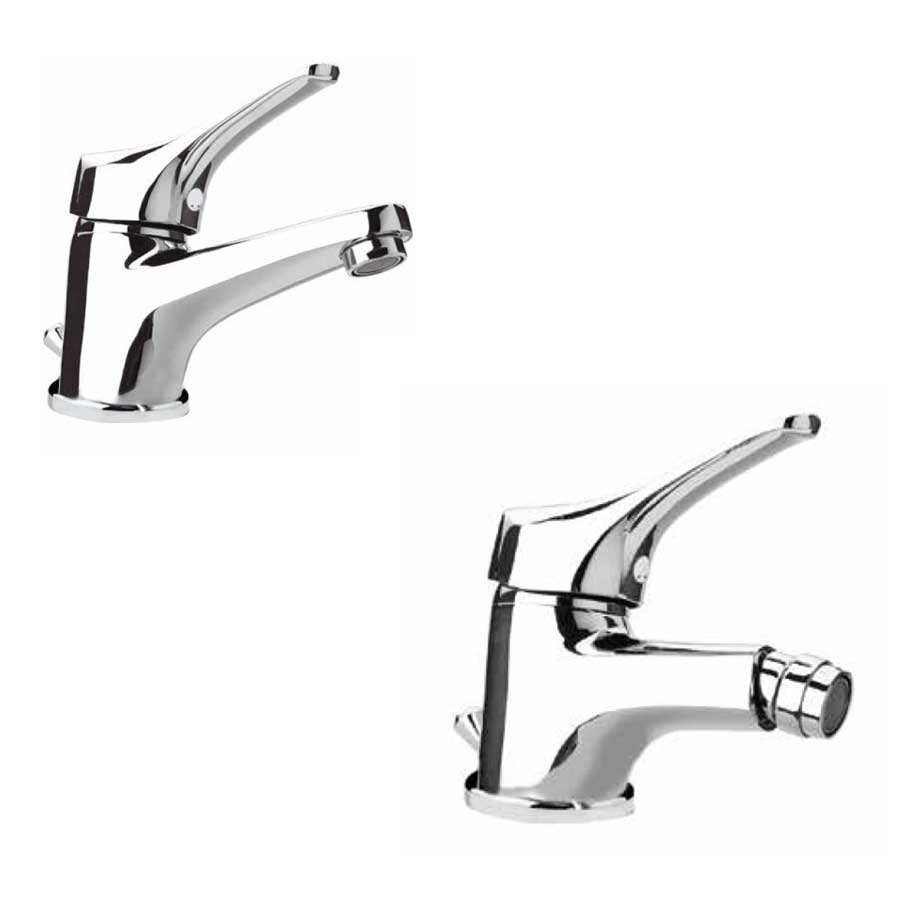 Set of bathroom mixers for sink and bidet Derby by Argo