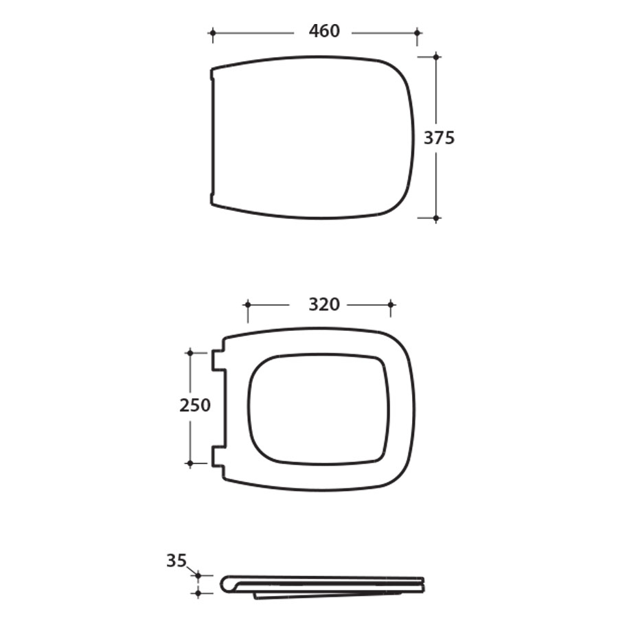 toilet seat in duroplast traditional glossy white closure