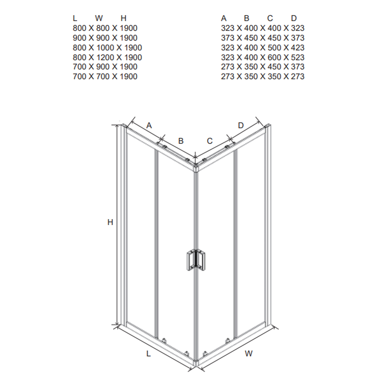 Sliding shower enclosure 80x120 cm Silk-screened |CeramicStore