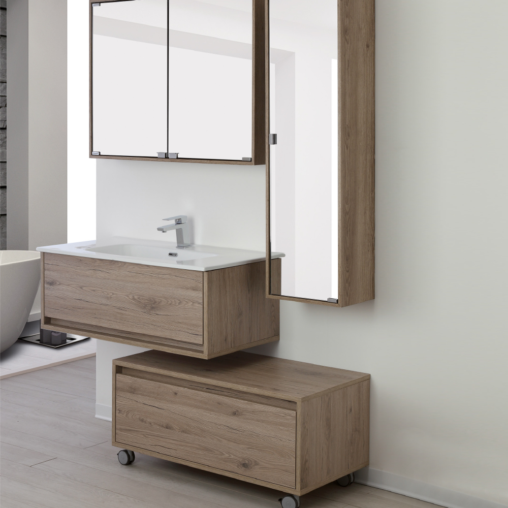 chestnut bathroom wall cabinet