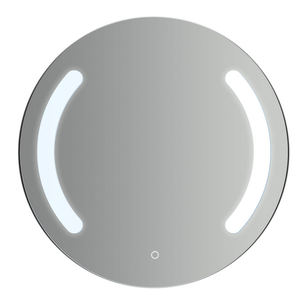 Specchio rotondo doppia striscia led laterale integrata accensione touch  diametro 60 cm