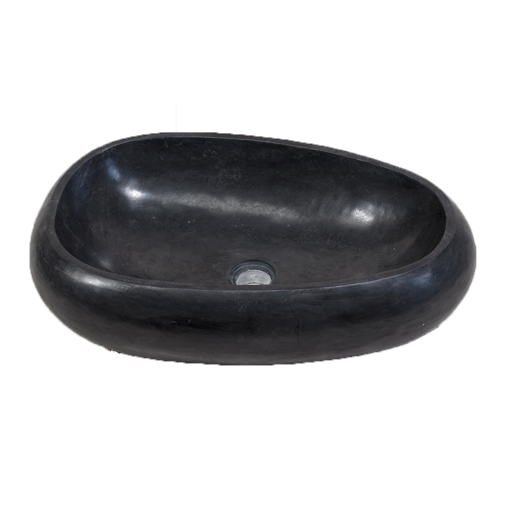 Lavandino Da Incasso Pietra.Lavabo Da Appoggio In Pietra Goccia Basalto Nero Ceramicstore