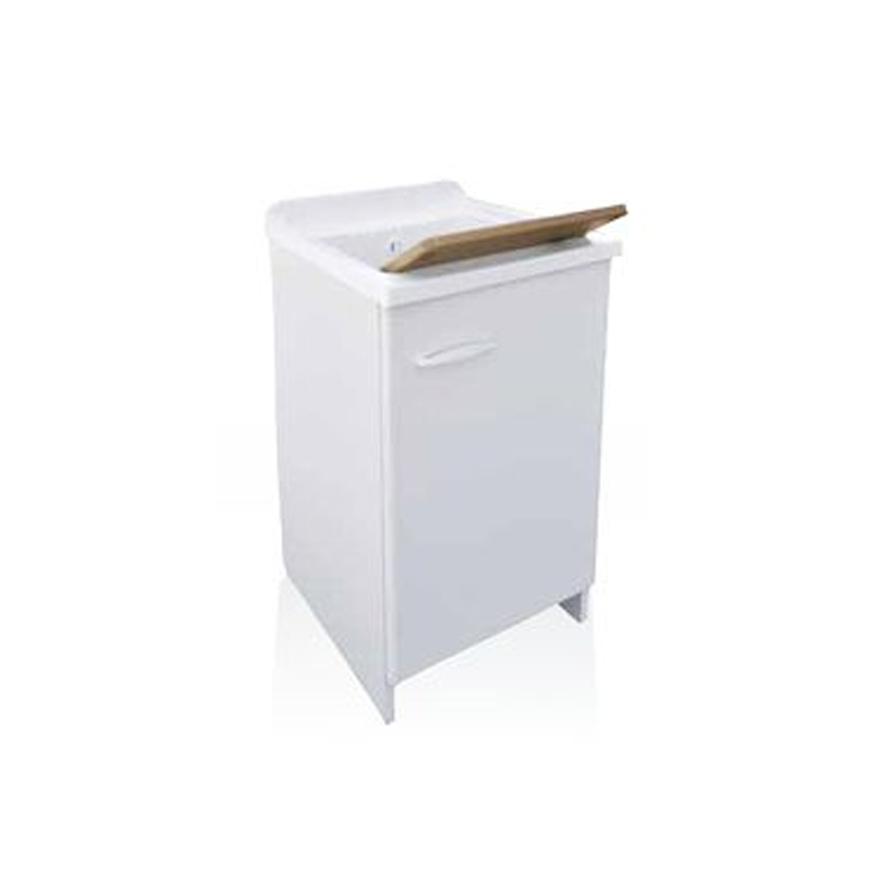 Lavatoio con strizzatoio di legno cm. 60×50 con mobile Bianco Opaco