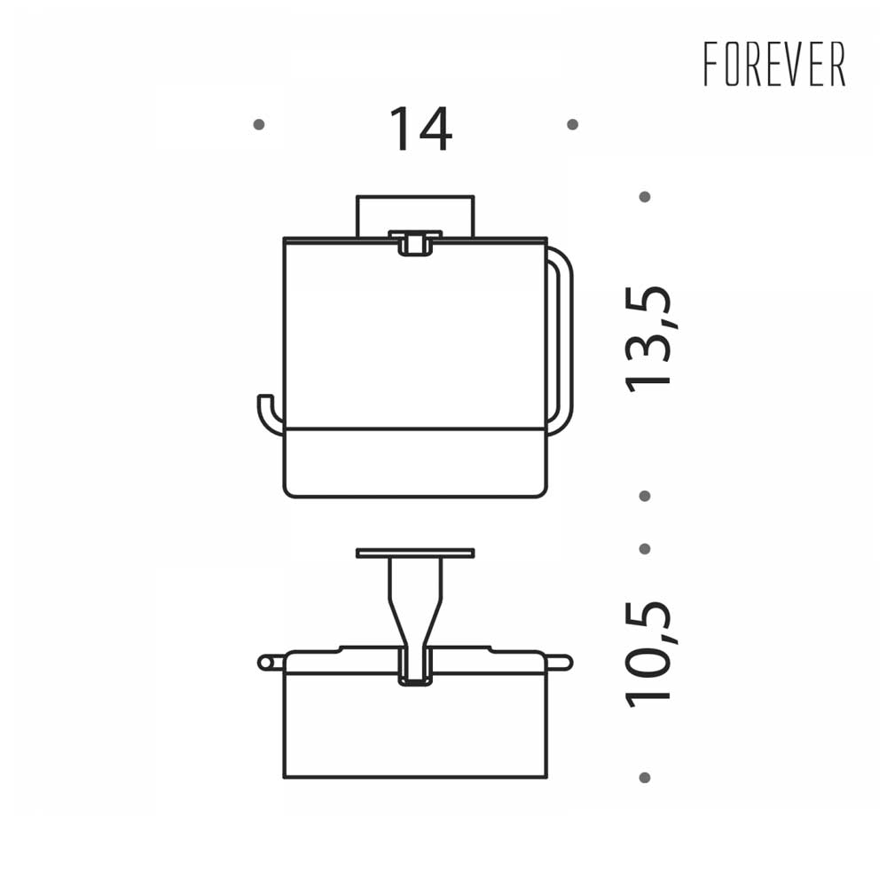 Porte-rouleau de salle de bain couvert Colombo Design Forever ...