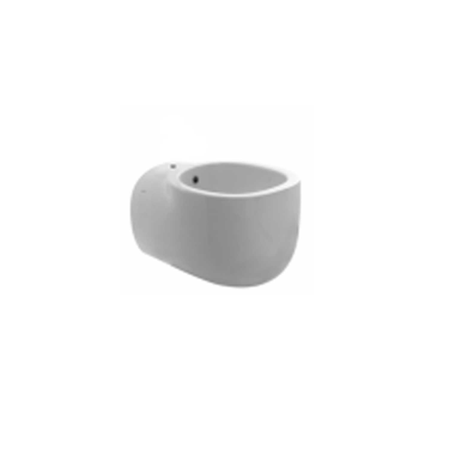 Bidet à poser, H.38 x l.35,5 cm, blanc, GoodHome Baciu