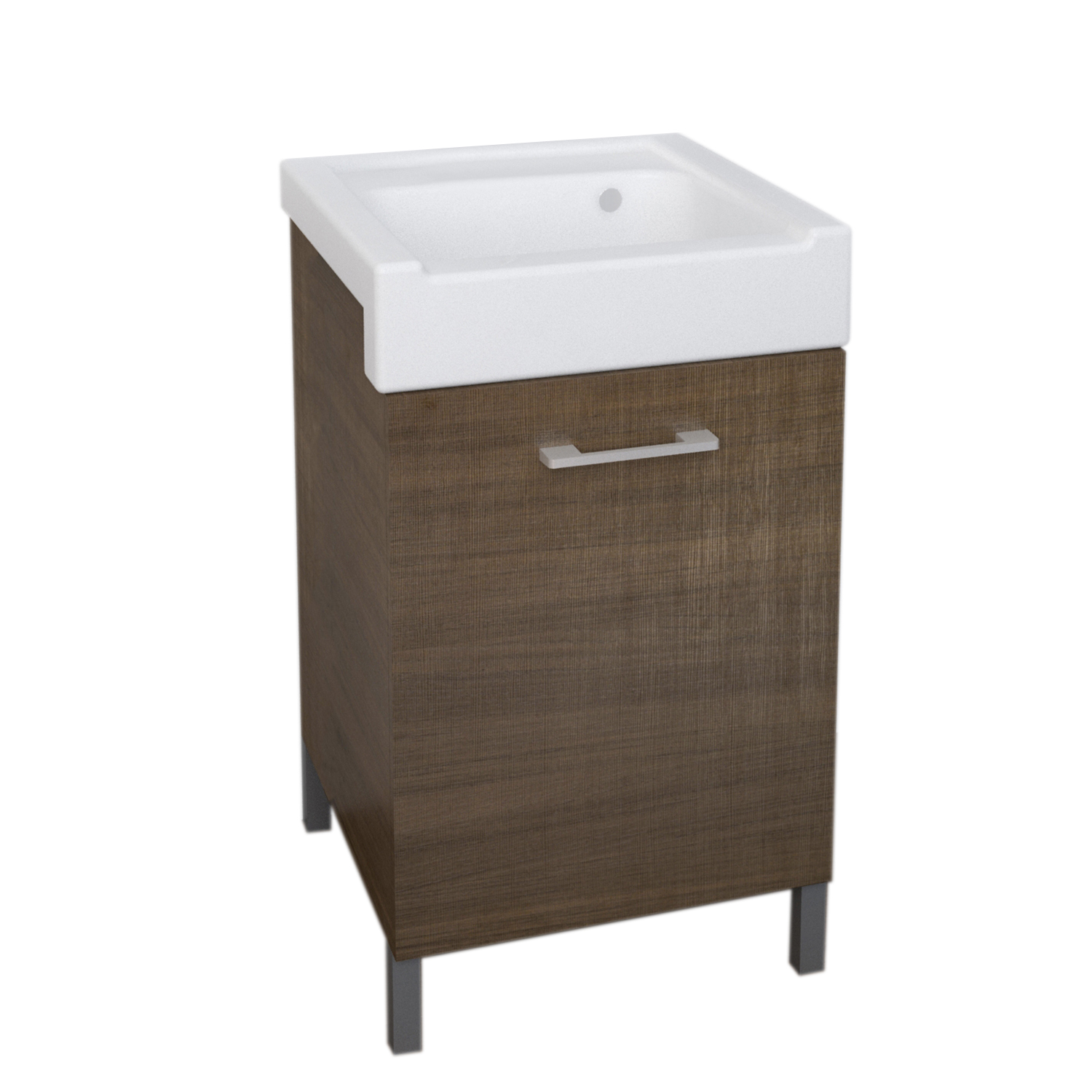 Ceramic sink with melamine wood cabinet and washing axis Lavarredo Xilon cm  50x50 different finishes
