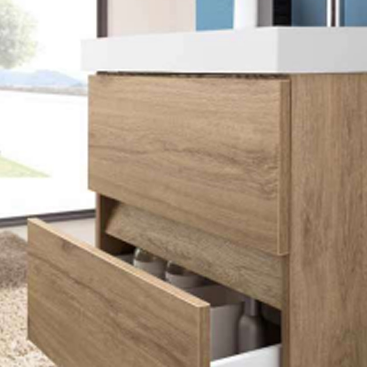 Suspended bathroom Kora10 cm 60x190x46 nabucco oak