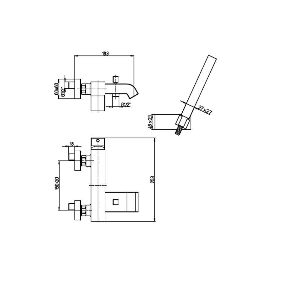 Duplex sink, bidet and bathtub taps Argo CeramicStore