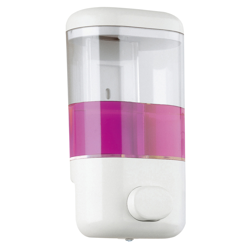 Dispenser bianco per sapone Gedy Push in resine termopastiche da 600 ml