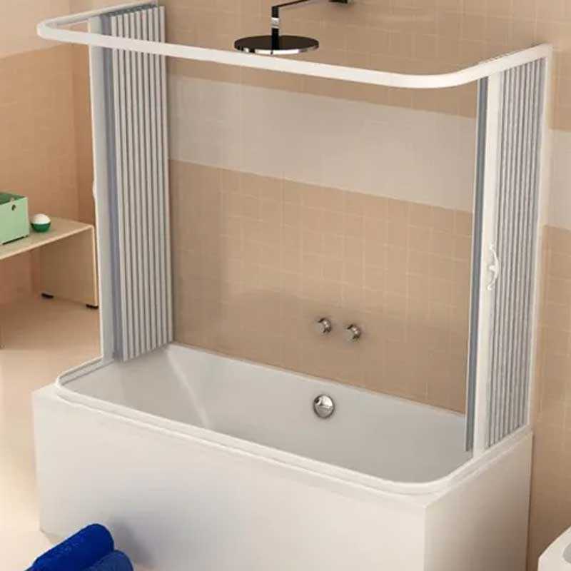 Box doccia sopra vasca a tre lati per vasche da 70x170 e 70x160 cm  realizzato in PVC Rinforzato con apertura a soffietto