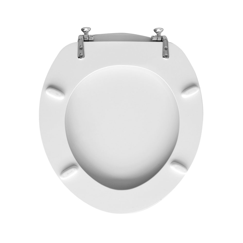 Ceramica Azzurra Full 48.Sedile Wc Bianco Per Azzurra Vaso Full 48 Larghezza 38 Cm Cerniere Fisse