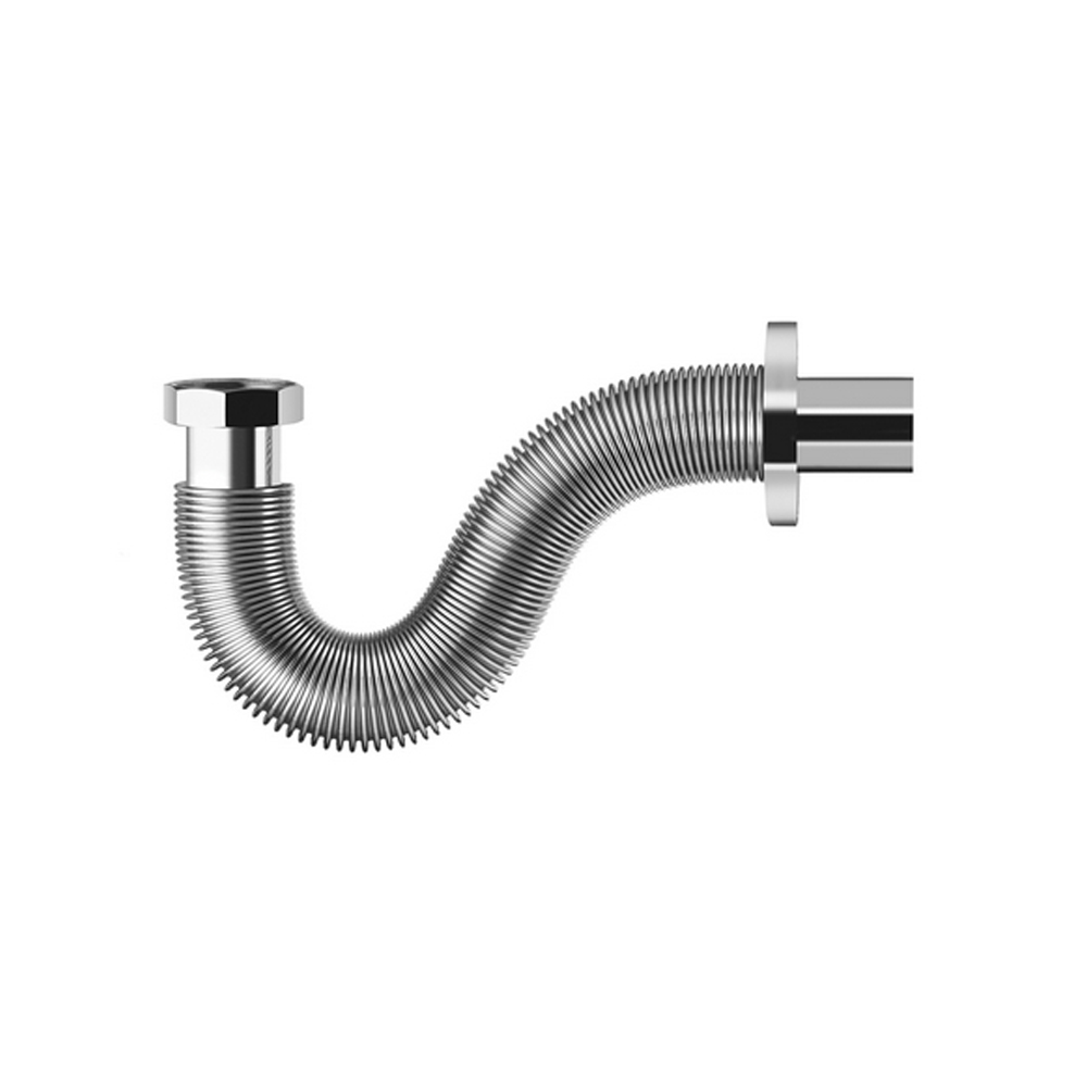 Siphon sink, bidet or sink, extendable and flexible from 30 to 45 cm in  stainless steel