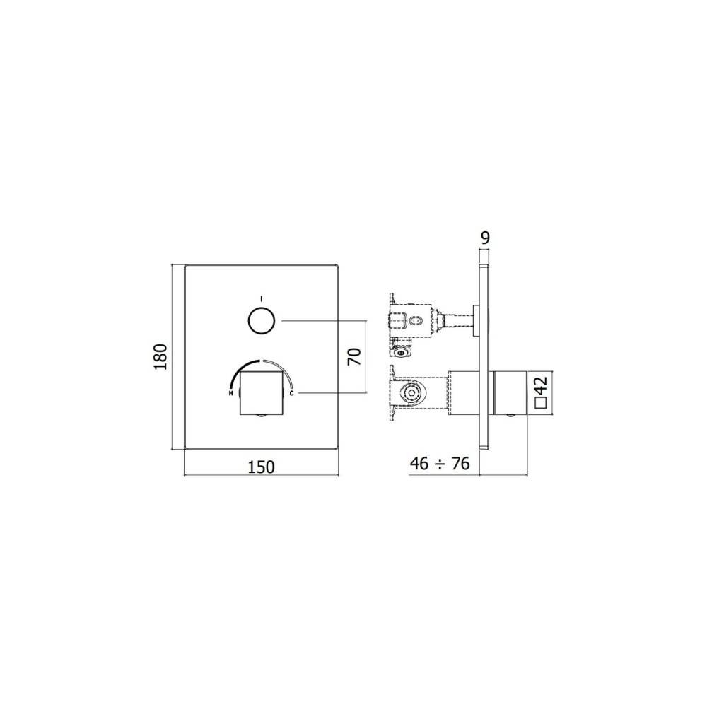 Shower mixer CPM513CR Paffoni |CeramicStore