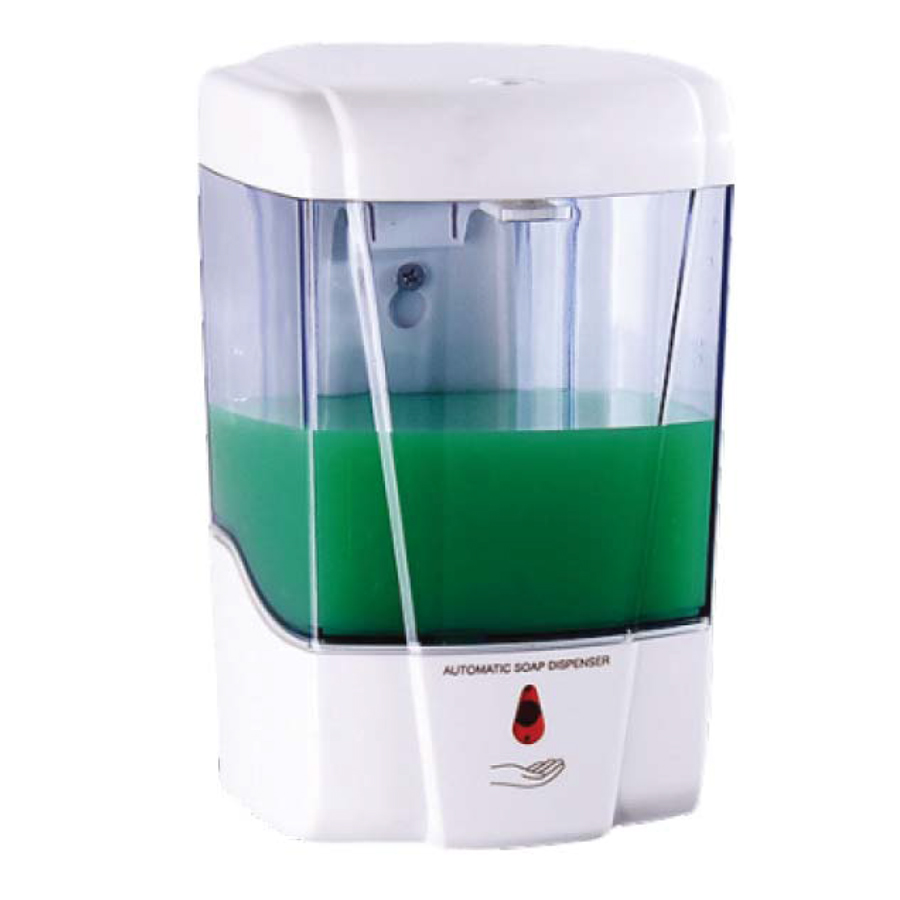 Erogatore automatico da parete con sensore fotocellula per il dosaggio di sapone  liquido o gel disinfettante