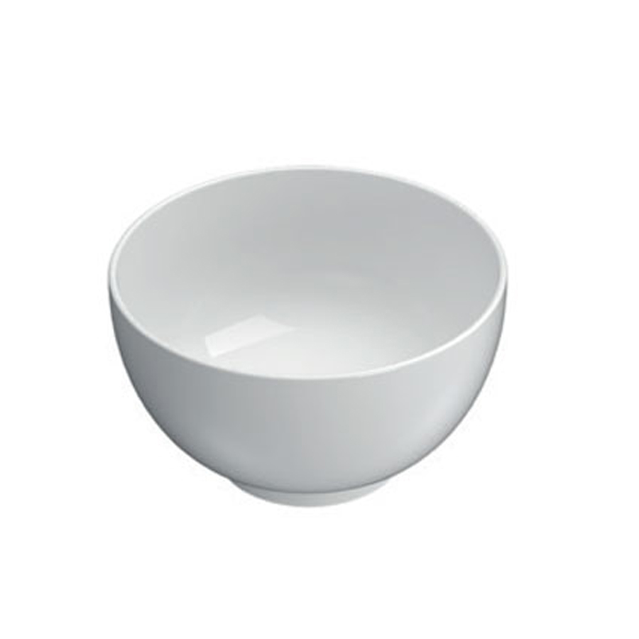 consumirse izquierda Soledad Lavabo redondo de cerámica blanca de diámetro 30 cm alto 16 cm para  instalación sobre encimera.