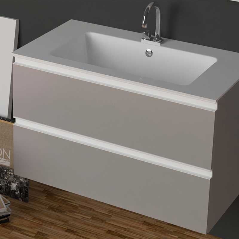 Lavabi Sospesi Con Mobile.Mobile Da Bagno Sospeso Con Lavabo In Ocritech Da 73 Cm Xilon Dedalo