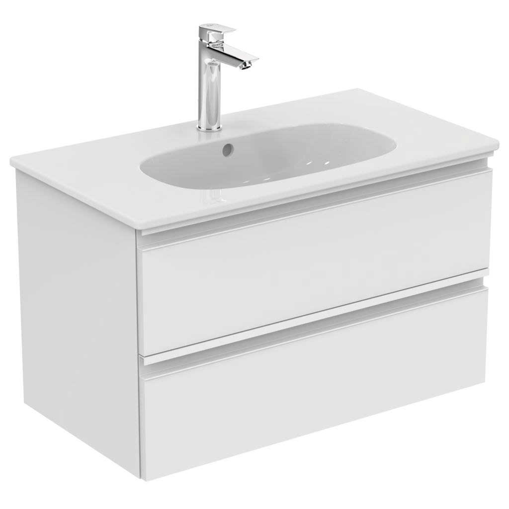 Accessori Bagno Ideal Standard.Mobile Da Bagno Sospeso Cm 100 A Due Cassetti Ideal Standard Collezione Tesi