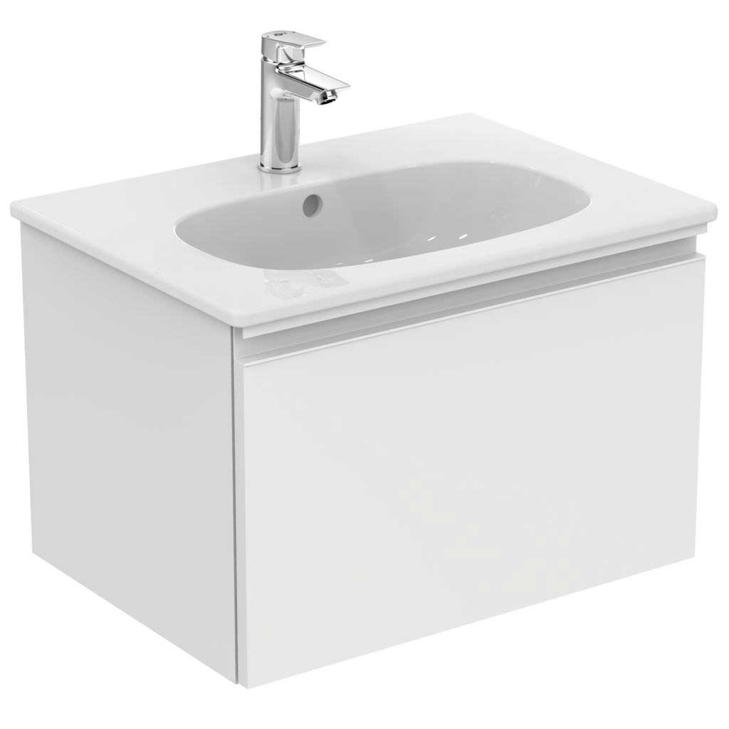 Mobile da bagno sospeso cm 100 a due cassetti Ideal ...