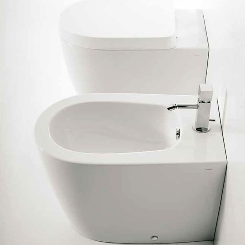 Sanitari Con Scarico A Muro.Sanitari Filo Muro Falerii Foglia Scarico Traslato Wc Bidet Sedile Soft Close