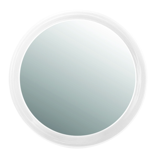 Specchio da bagno ingranditore rotondo bianco